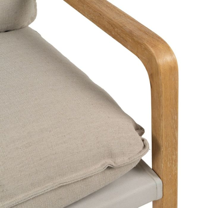 Sillón Beige Natural Madera de caucho Esponja Madera de fresno Foam 65 x 69 x 83 cm 3