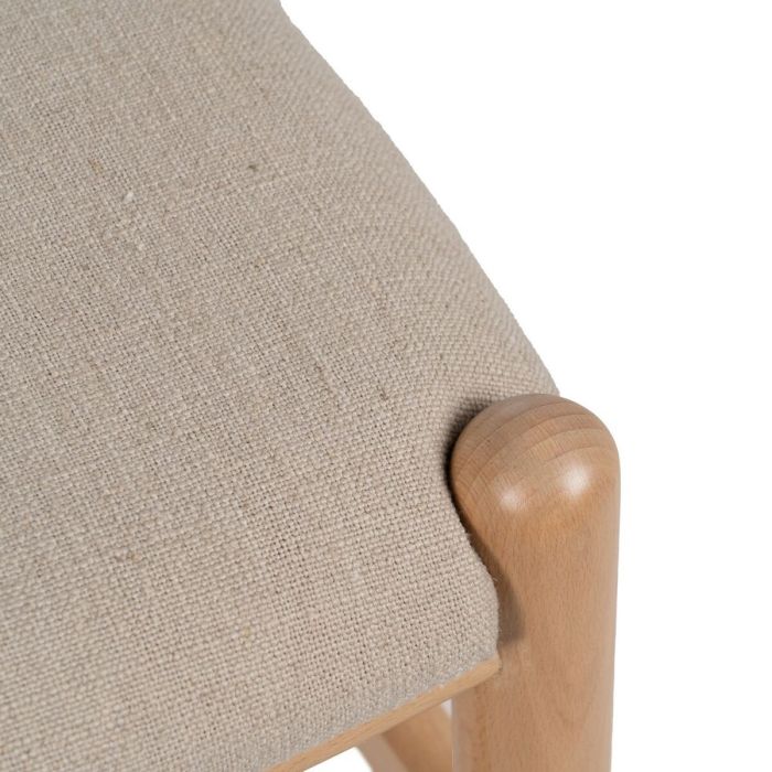 Silla de Comedor Beige Natural 53 x 55 x 80 cm 2