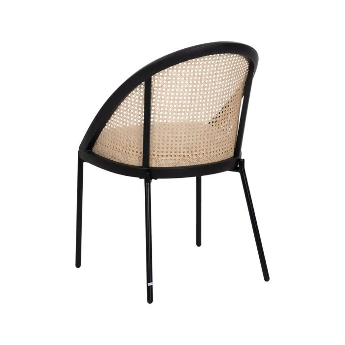 Silla de Comedor Negro Natural 54 x 49 x 82,3 cm 7