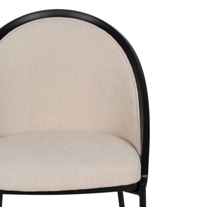 Silla de Comedor Negro Beige 54 x 47,5 x 82,3 cm 6