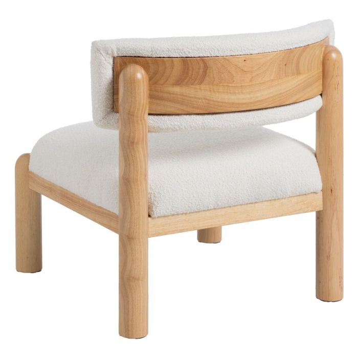 Sillón Blanco Natural Poliuretano Madera de caucho 62 x 62 x 71 cm 7