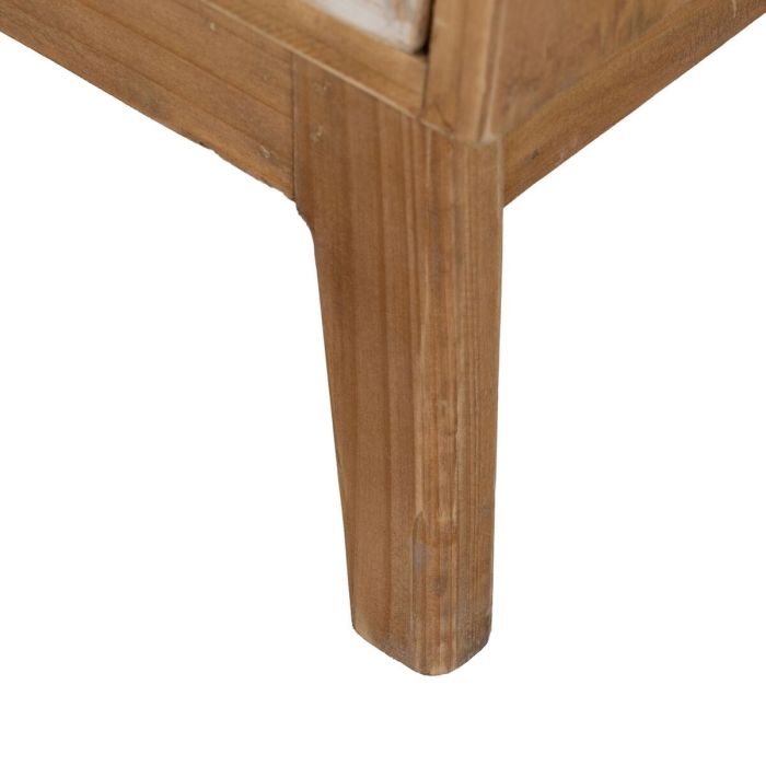 Mesita de Noche GEREL Natural Madera de abeto Madera MDF Fibra natural 46 x 37 x 76 cm 1