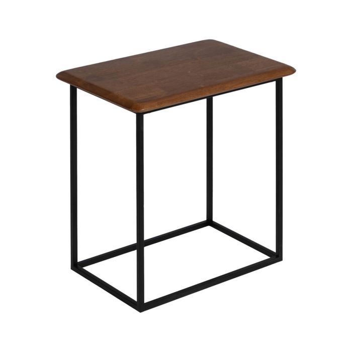 Mesa auxiliar LAGOM Negro Natural Hierro Madera de caucho 60 x 40 x 60 cm 50 x 35 x 53 cm 2 Piezas (2 Unidades) 6