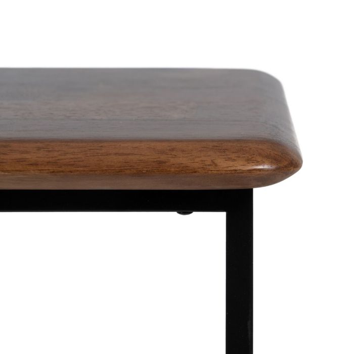 Mesa auxiliar LAGOM Negro Natural Hierro Madera de caucho 60 x 40 x 60 cm 50 x 35 x 53 cm 2 Piezas (2 Unidades) 3