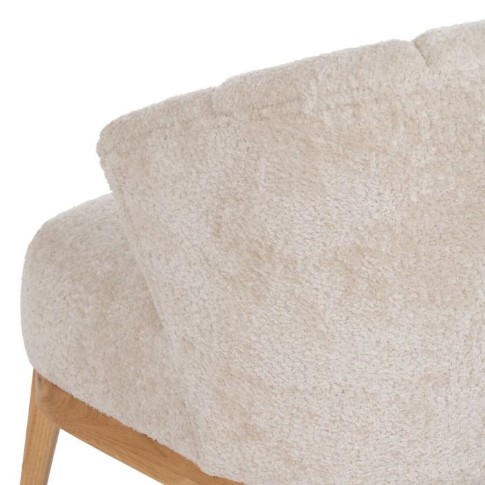 Sillón Crema Natural Madera de caucho Foam Tejido 71 x 75 x 76 cm 7