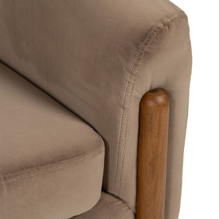 Sillón Natural Taupé Madera de caucho Foam Tejido 87 x 80 x 81 cm 3