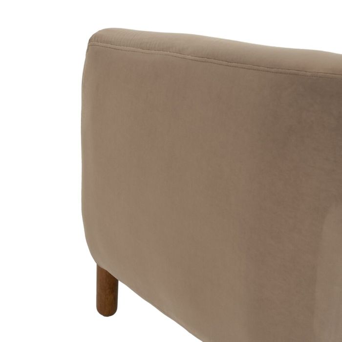 Sillón Natural Taupé Madera de caucho Foam Tejido 87 x 80 x 81 cm 2