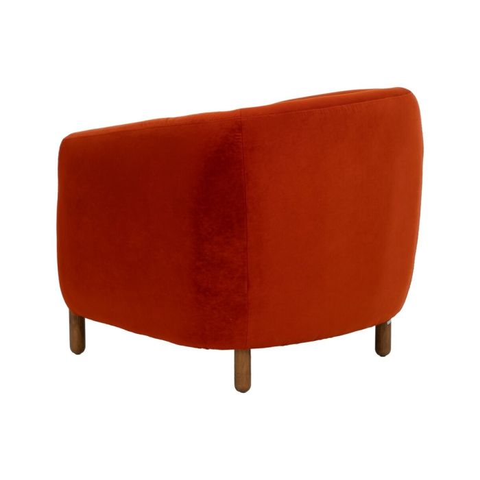 Sillón Rojo Natural Madera de caucho Foam Tejido 82 x 77 x 74 cm 7