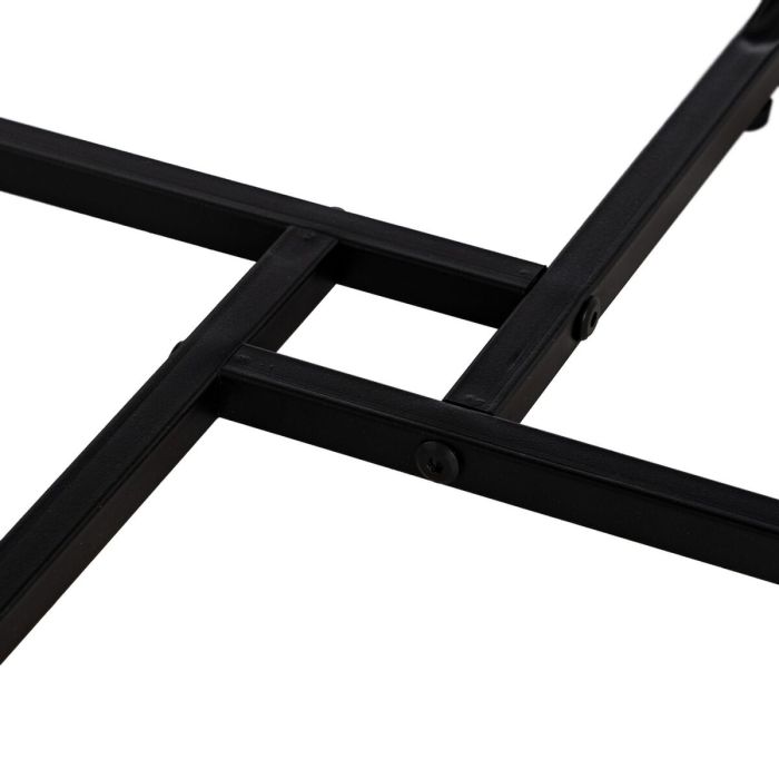 Mesa de Centro Marrón Negro Hierro Madera MDF 50 x 50 x 38 cm 3