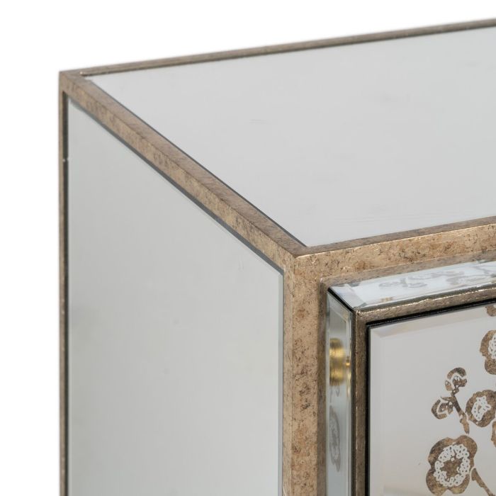 Aparador CHLOE Dorado Espejo Cristal Madera MDF 80 x 40 x 108 cm 7