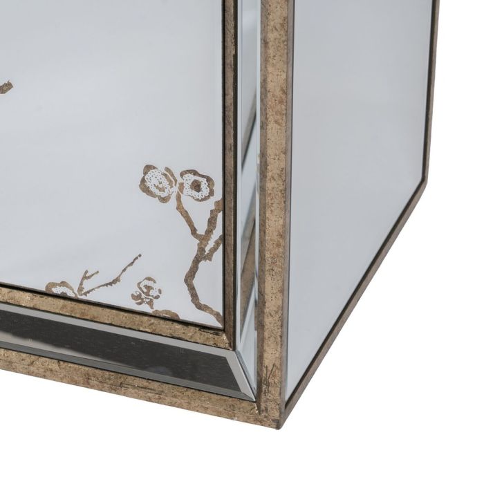 Aparador CHLOE Dorado Espejo Cristal Madera MDF 80 x 40 x 108 cm 1