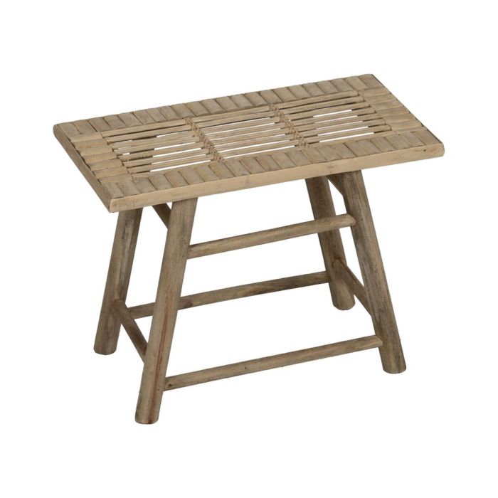 Mesa auxiliar Natural Bambú 60 x 32 x 41 cm 42 x 21,5 x 32 cm 2 Piezas (2 Unidades) 7