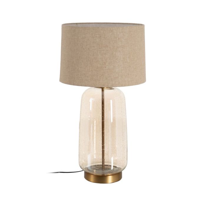 Lámpara de mesa Dorado Lino Metal Cristal 60 W 220-240 V 43 x 43 x 79 cm