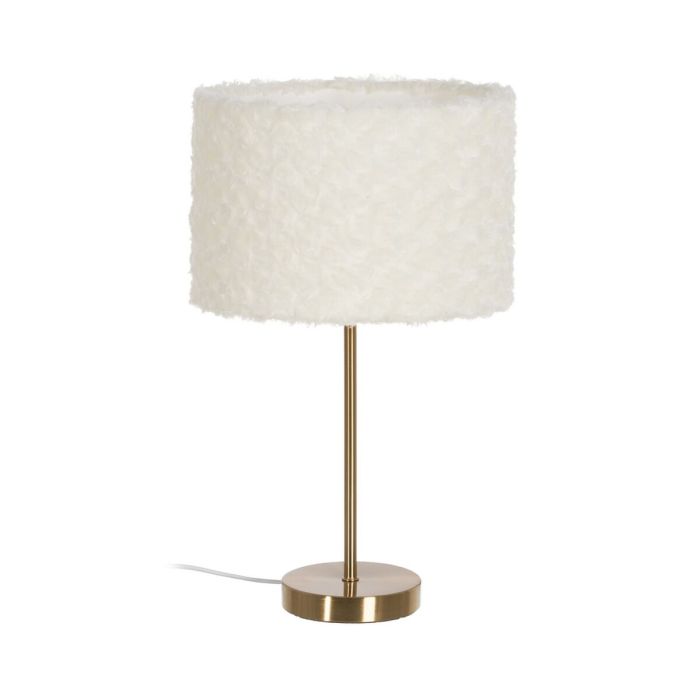 Lámpara de mesa Blanco Dorado Metal Tejido 60 W 220-240 V 30 x 30 x 51 cm