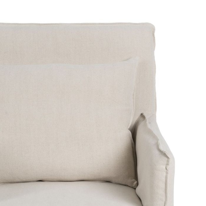 Sillón Crema Pluma Madera de pino Foam 75 x 76 x 90,5 cm 5