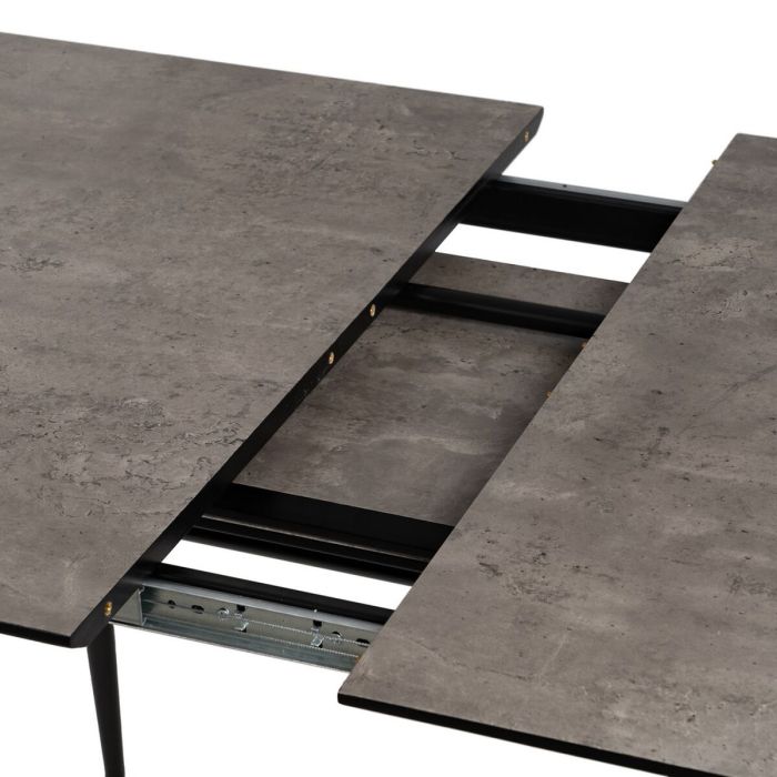 Mesa Extensible Negro Gris Hierro 120 x 80 x 75 cm 1