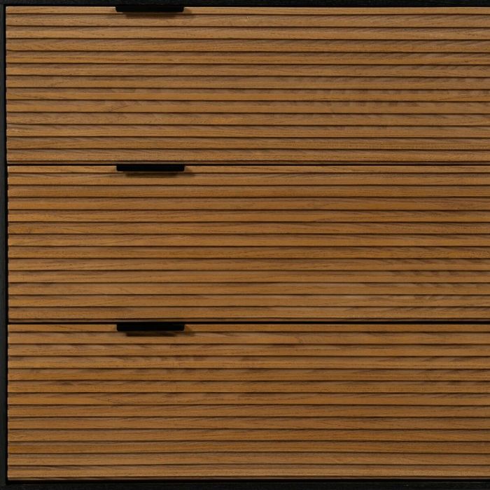 Cajonera ORLEANS Negro Natural Hierro Madera MDF 104 x 40 x 81,5 cm 7