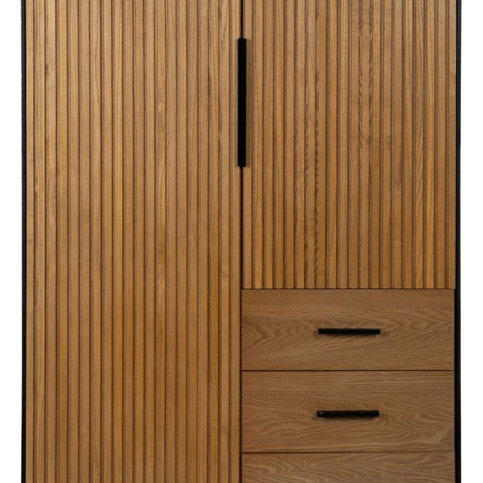 Aparador ORLEANS Negro Natural Hierro Madera MDF 104 x 53 x 203 cm 7