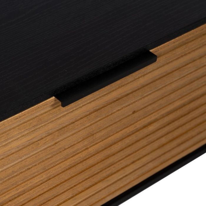 Mesa de Centro ORLEANS Negro Natural Hierro Madera MDF 124 x 60 x 43,5 cm 4