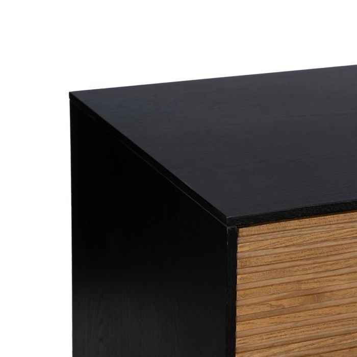 Aparador ORLEANS Negro Natural Hierro Madera MDF 164 x 40 x 75 cm 7