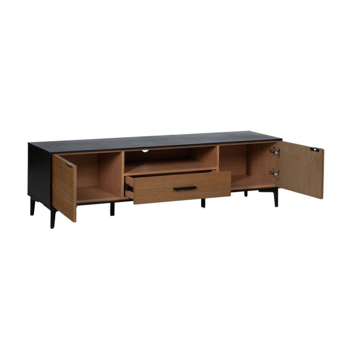 Mueble de TV ORLEANS Negro Natural 154 x 40 x 44 cm 2