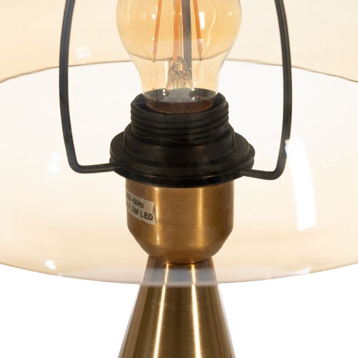 Lámpara de mesa Dorado Cristal Hierro 40 W 25 x 25 x 37 cm 4