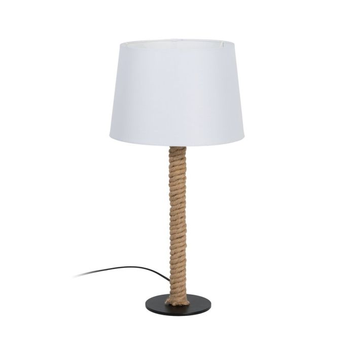 Lámpara de mesa Blanco Negro Beige Hierro Tejido 40 W 30 x 30 x 60 cm