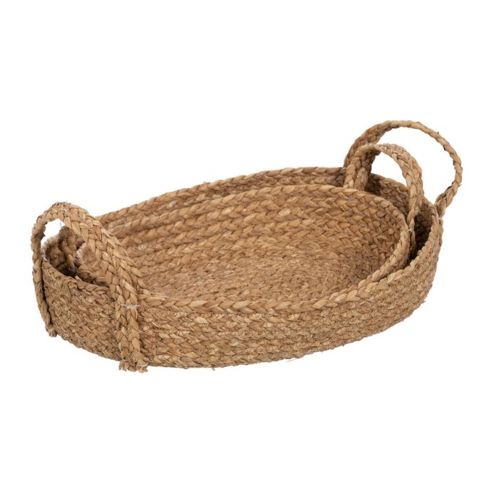 Cesta Decorativa Fibra natural 48 x 32 x 18 cm (2 Unidades) 8