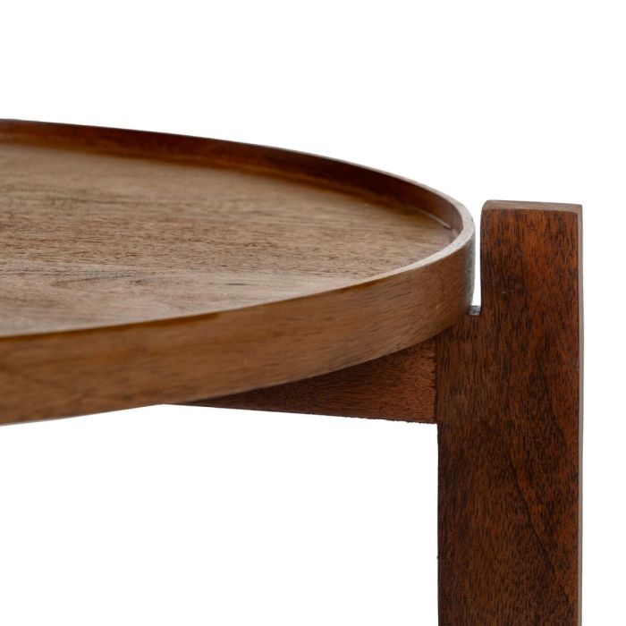 Mesa de Centro Marrón Madera de mango 81 x 81 x 46 cm 3