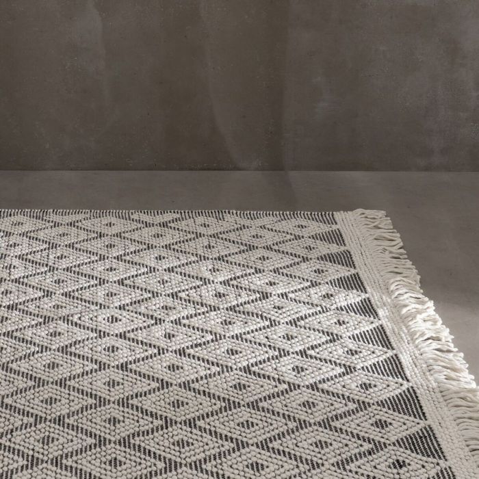 Alfombra Blanco Negro 160 x 230 x 1 cm 6