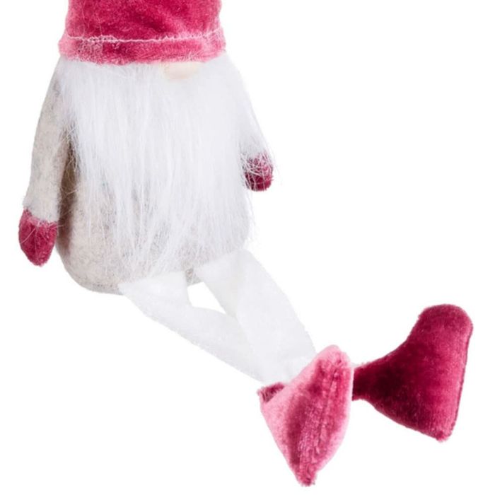 Adorno Navideño Blanco Rosa Arena Tejido 30 cm 1