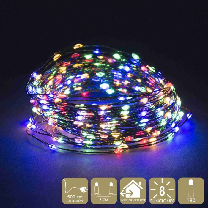 Cortina de Luces LED Multicolor Metal Plástico 15 X 8 X 9 CM 2