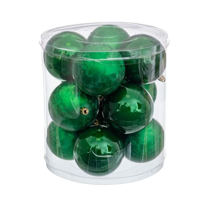 Bolas de Navidad Verde Plástico 8 x 8 x 8 cm (12 Unidades) 2