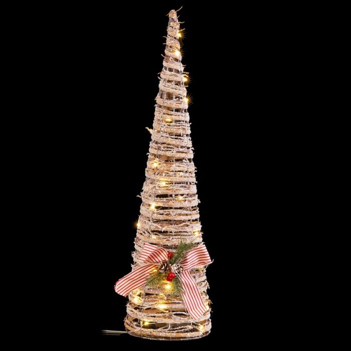 Adorno Navideño Multicolor Ratán Conos 16 x 16 x 60 cm 2 Adorno Navideño Multicolor Ratán Conos 16 x 16 x 60 cm 2