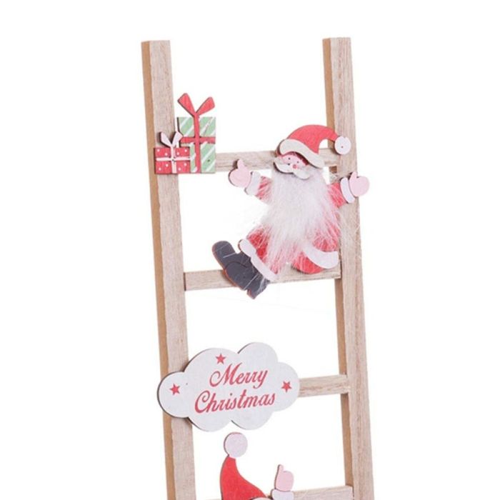 Adorno Navideño Multicolor Madera Escalera Papá Noel 12 x 1,8 x 42 cm 2