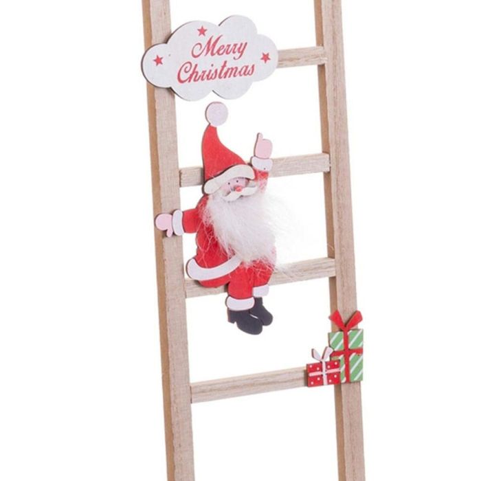 Adorno Navideño Multicolor Madera Escalera Papá Noel 12 x 1,8 x 42 cm 1