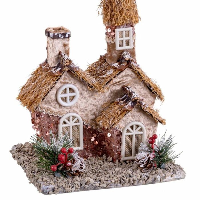 Adorno Navideño Multicolor Natural Polyfoam Casa 20 x 16 x 28,5 cm 2