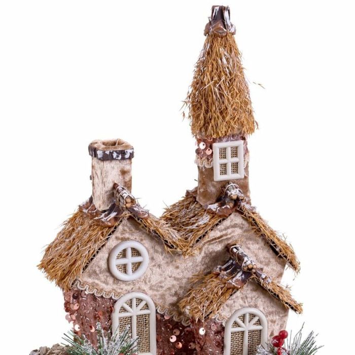 Adorno Navideño Multicolor Natural Polyfoam Casa 20 x 16 x 28,5 cm 1