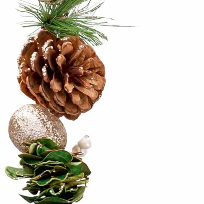 Guirnalda de Navidad Dorado Natural Plástico Foam Piñas 150 cm 1