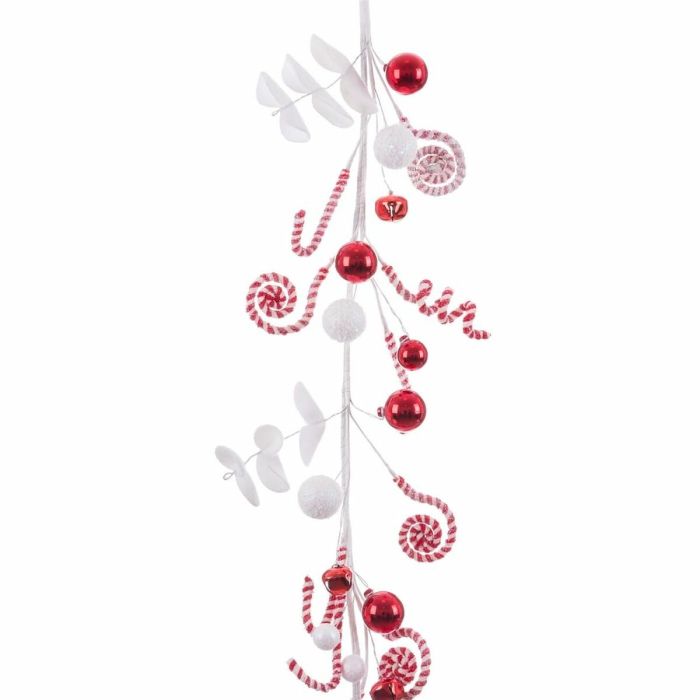 Guirnalda de Navidad Blanco Rojo Plástico Foam 125 cm 3