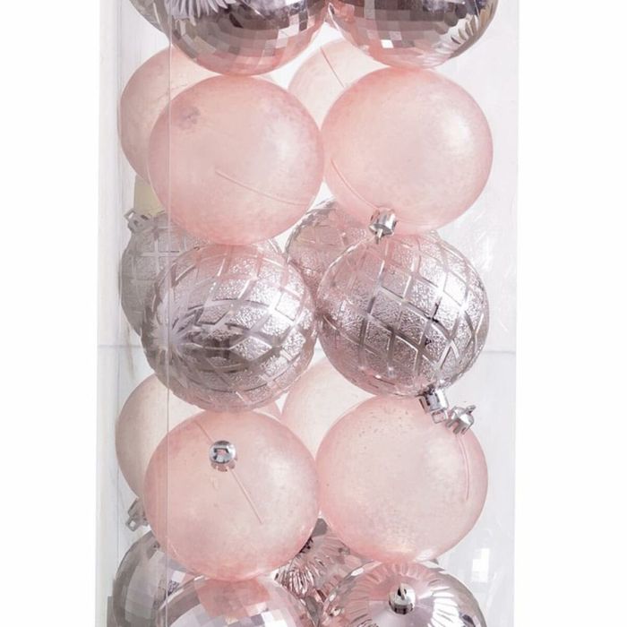Bolas de Navidad Rosa 8 x 8 x 8 cm (20 Unidades) 2