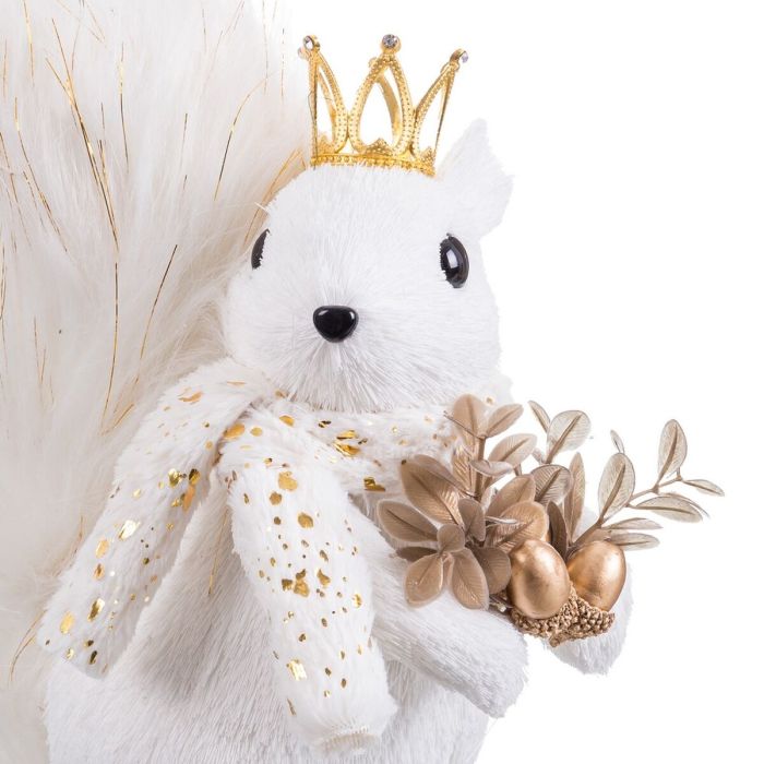 Adorno Navideño Blanco Oro Ardilla 22 x 11 x 23 cm 1