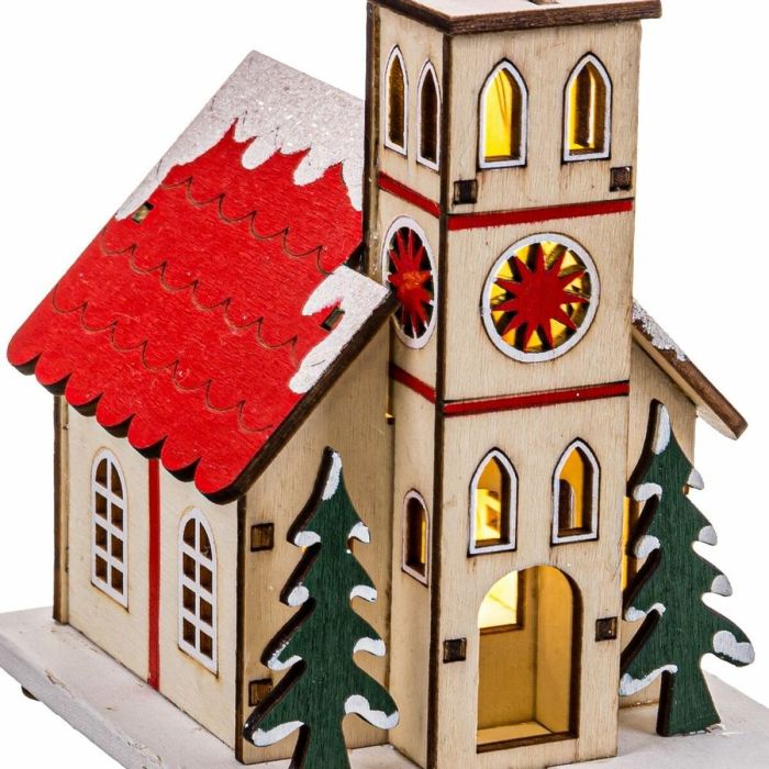 Adorno Navideño Multicolor Iglesia 9,5 x 7,5 x 14,5 cm 1