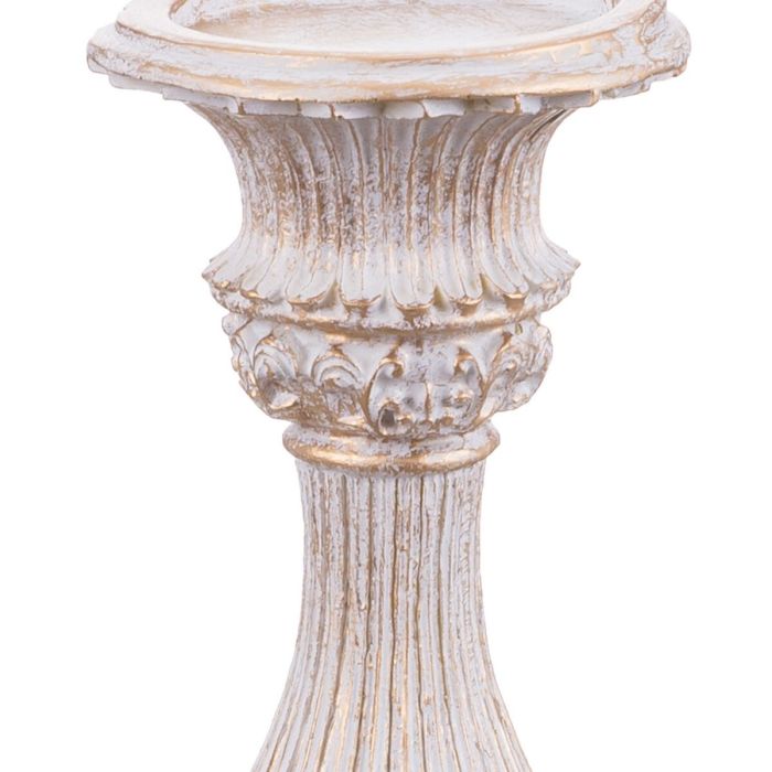 Candelabro Blanco Resina Navidad 10 x 10 x 29 cm 1