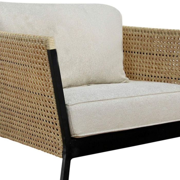 Sillón de jardín Niva Negro Aluminio 81 x 81 x 72,5 cm 2