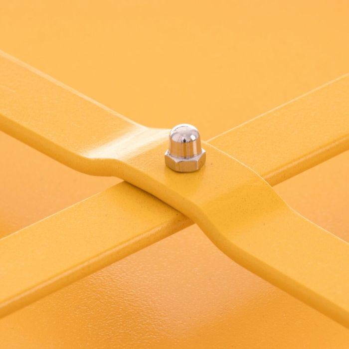 Mesa auxiliar Marzia Acero Mostaza 70 x 70 x 40 cm 2 Mesa auxiliar Marzia Acero Mostaza 70 x 70 x 40 cm 2