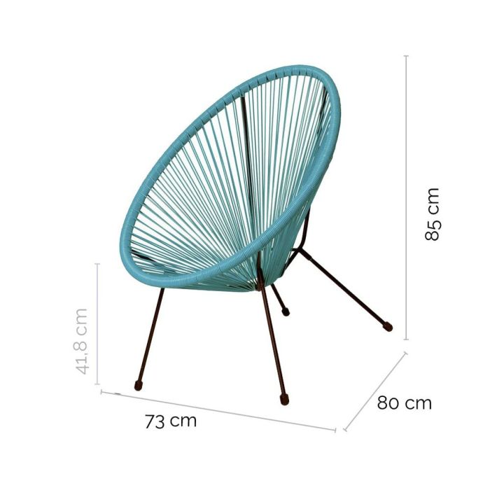 Sillón de jardín Acapulco 73 x 80 x 85 cm Cian Ratán 2 Sillón de jardín Acapulco 73 x 80 x 85 cm Cian Ratán 2