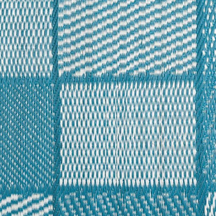 Alfombra de Exterior Meis 160 x 230 x 0,5 cm Azul Blanco Polipropileno 4