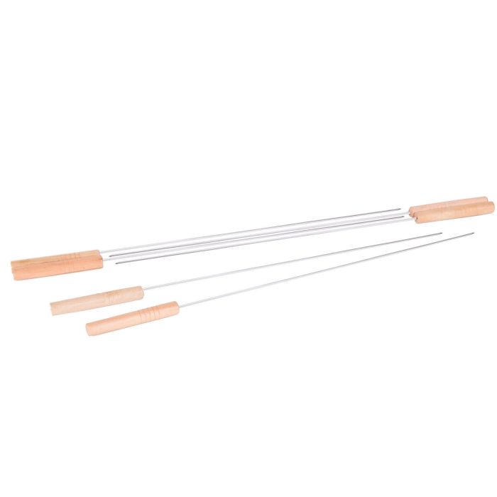 Set de Pinchos para Barbacoa Acero Inoxidable 40 x 0,5 x 0,5 cm