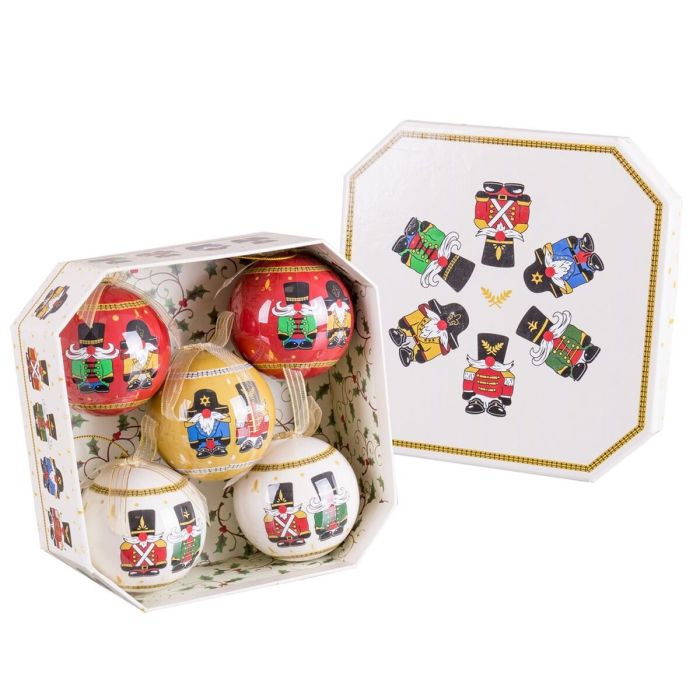 Bolas de Navidad Multicolor Polyfoam Soldado Ø 7,5 cm (5 Unidades)